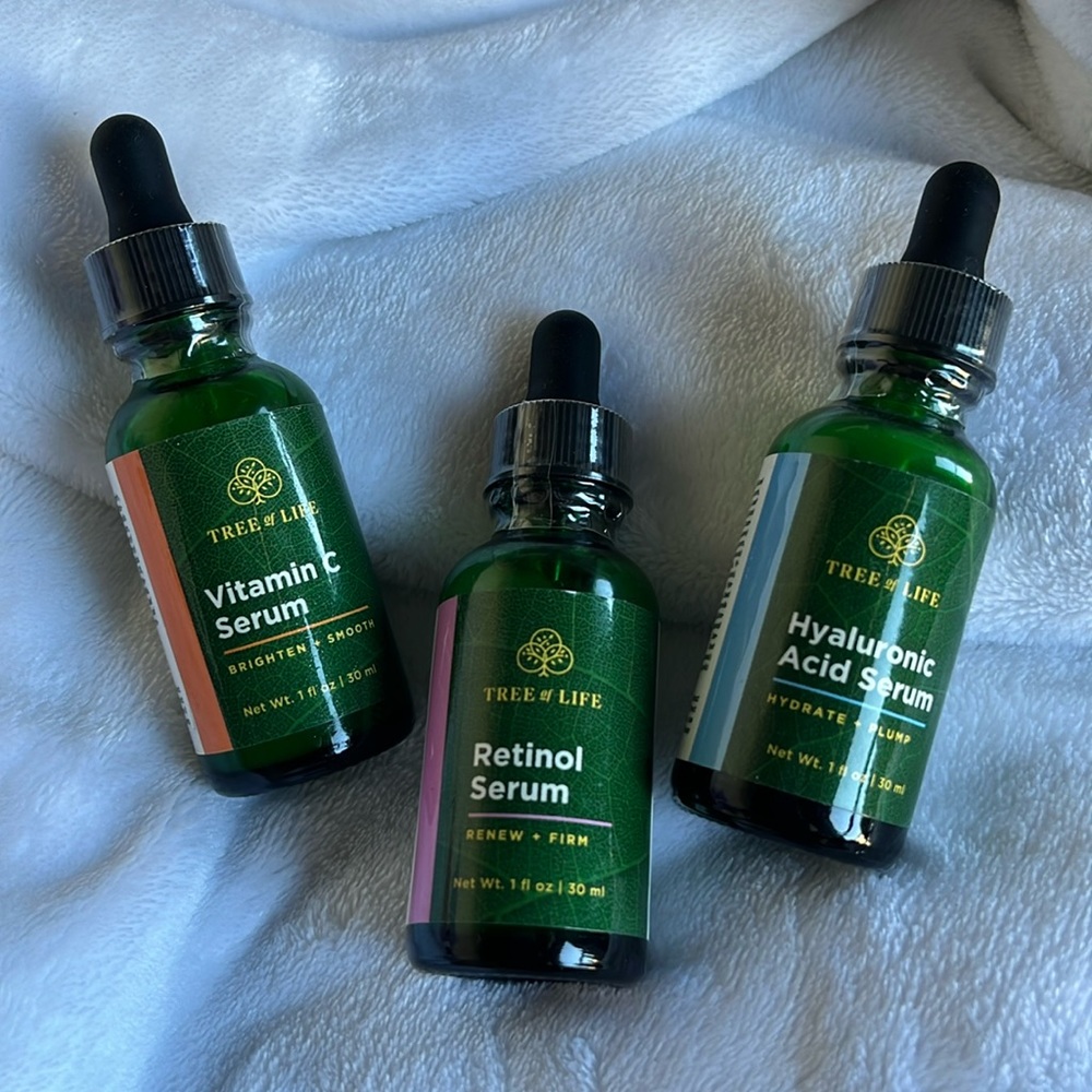 Tree of Life Trio: Vitamin C Serum, Retinol Serum, Hyaluronic Acid Serum
